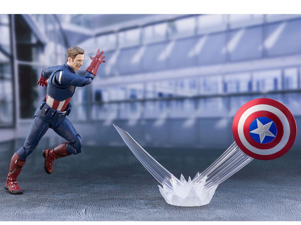 Avengers: Endgame S.H.Figuarts Captain America (Cap Vs. Cap) Action Figure Gallery Image 9