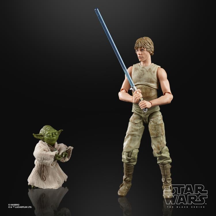 Star Wars 40th Anniversary The Black Series 6" Deluxe Luke Skywalker & Yoda (Jedi Training) Two-Pack Gallery Image 5