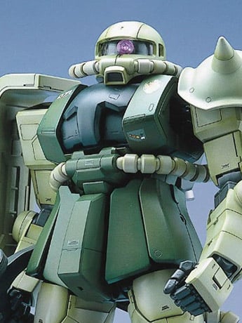 Mobile Suit Gundam PG MS-06F Zaku II (Green) 1/60 Scale Model Kit Gallery Image 2