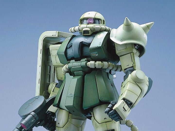 Mobile Suit Gundam PG MS-06F Zaku II (Green) 1/60 Scale Model Kit Gallery Image 1