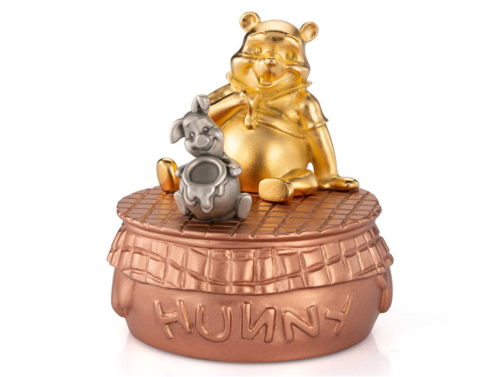 Winnie the Pooh (Gilt) Pewter Collectible Limited Edition Musical Carousel Gallery Image 1