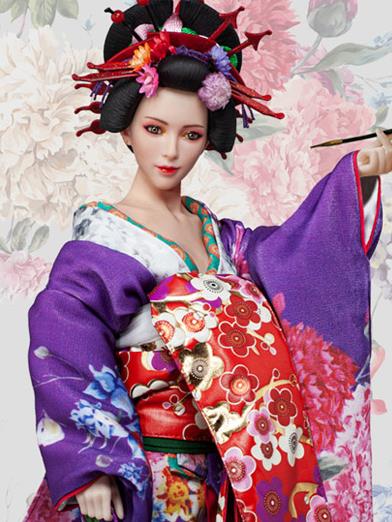 Oiran Ichiya (Purple Furisode) 1/6 Scale Accessory Set Gallery Image 2