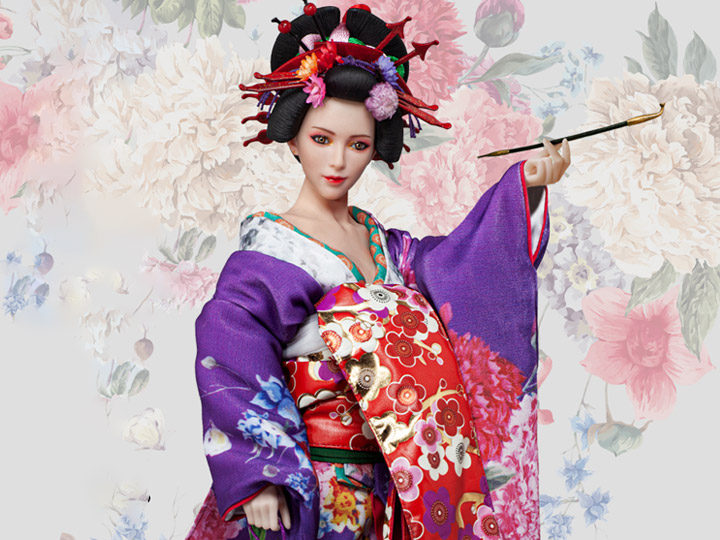 Oiran Ichiya (Purple Furisode) 1/6 Scale Accessory Set Gallery Image 1