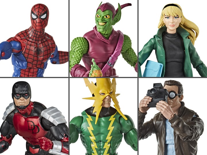 Spider-Man Marvel Legends Retro Collection Wave 1 Set of 6 Action Figures Gallery Image 1