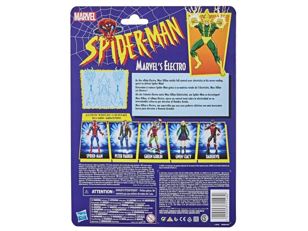 Spider-Man Marvel Legends Retro Collection Marvel's Electro Action Figure Gallery Image 5