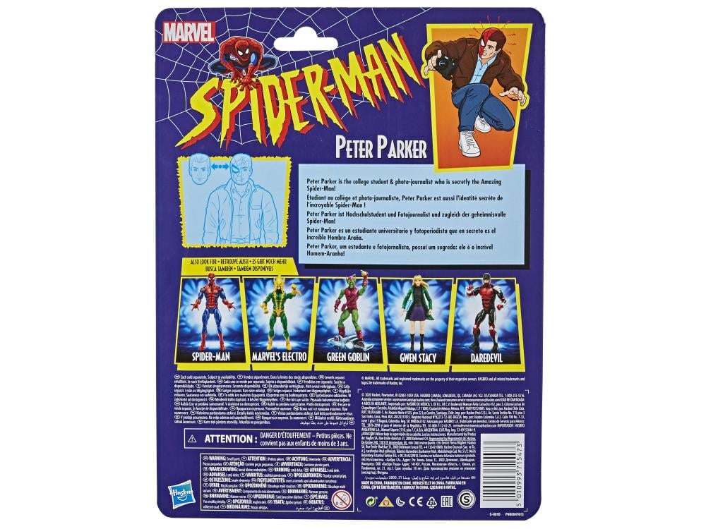 Spider-Man Marvel Legends Retro Collection Peter Parker Action Figure Gallery Image 5