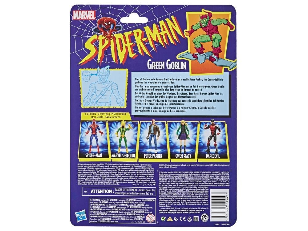 Spider-Man Marvel Legends Retro Collection Green Goblin Action Figure Gallery Image 5