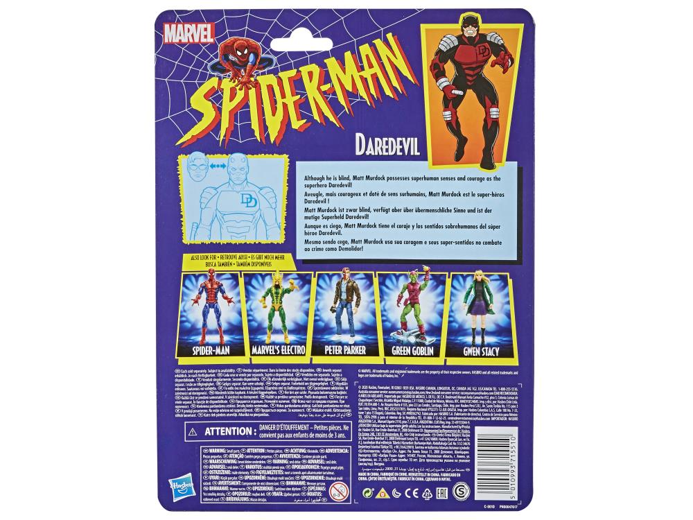 Spider-Man Marvel Legends Retro Collection Daredevil Action Figure Gallery Image 5