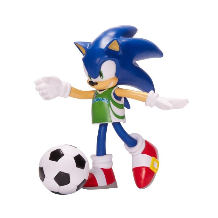 Sonic The Hedgehog 4" Basic Sonic (Soccer) Bendy Figure Gallery Image 3