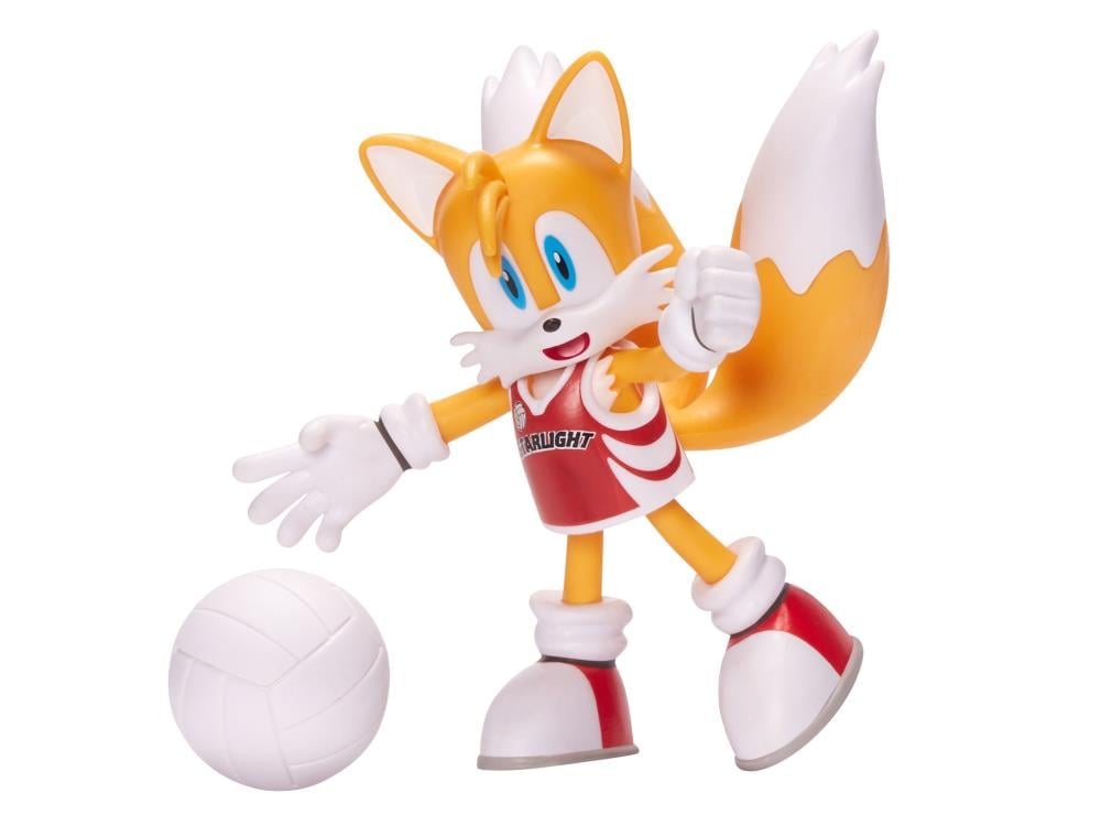 Sonic The Hedgehog 4" Basic Tails (Volleyball) Bendy Figure Gallery Image 3