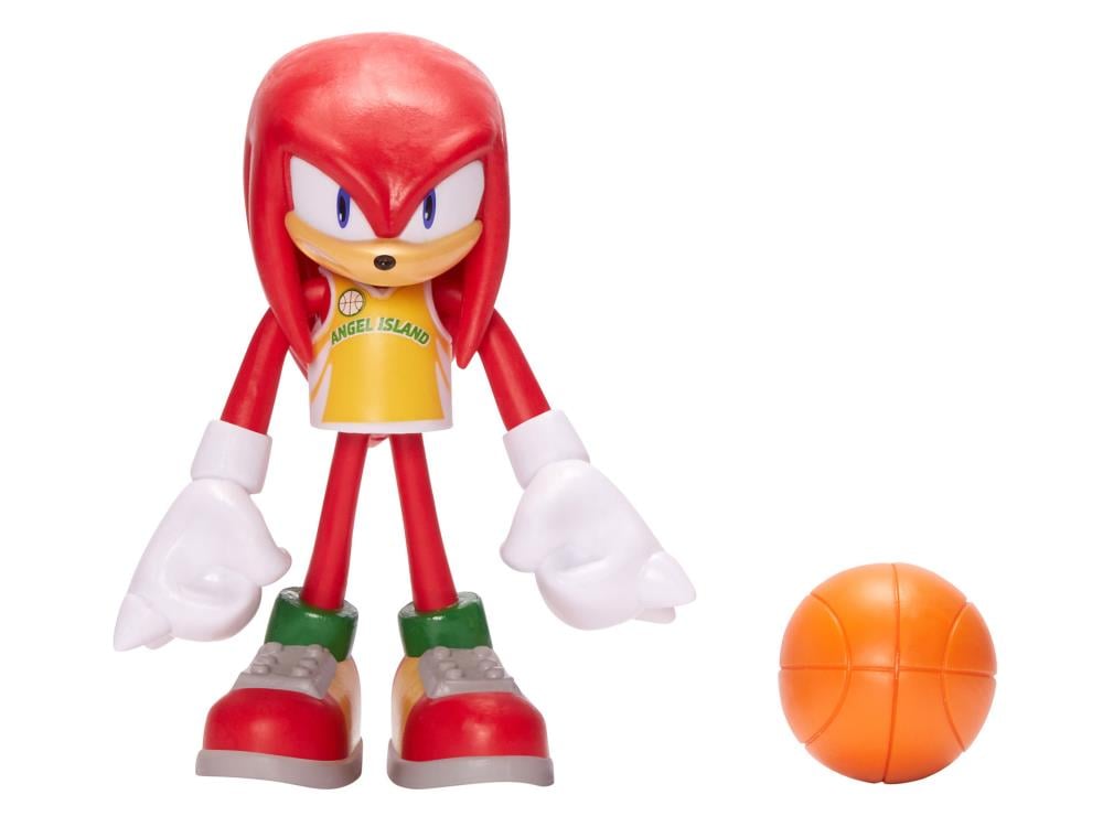 Sonic The Hedgehog 4" Basic Knuckles (Basketball) Bendy Figure Gallery Image 3