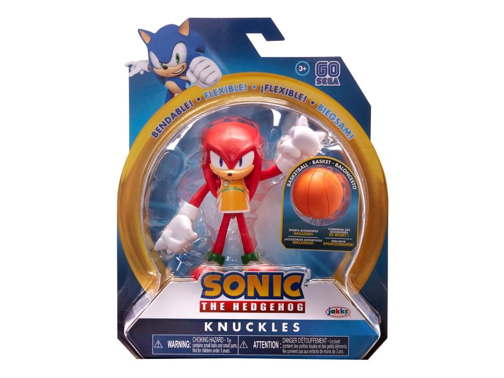 Sonic The Hedgehog 4" Basic Knuckles (Basketball) Bendy Figure Gallery Image 4