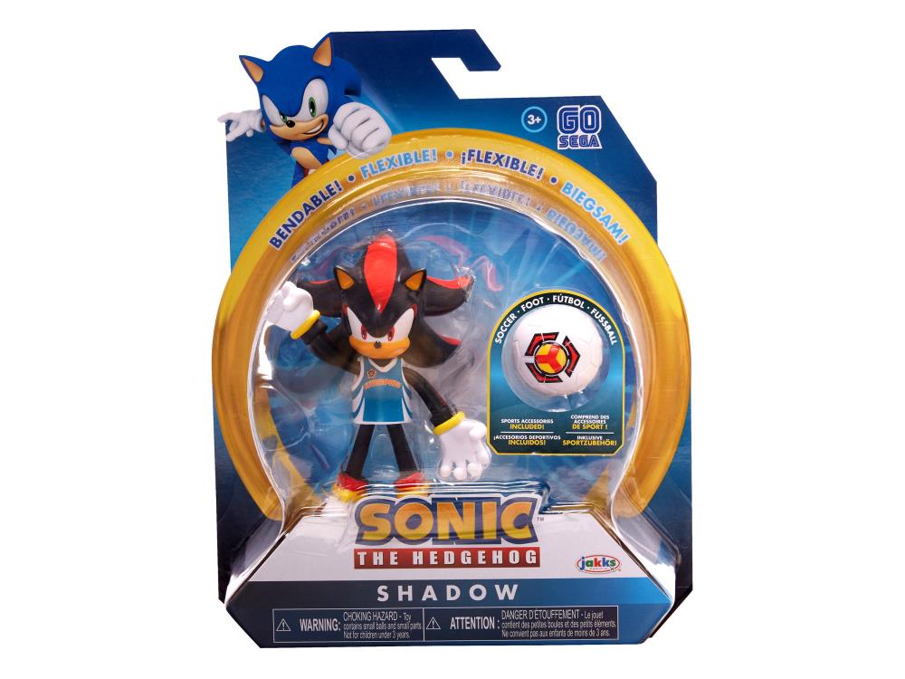 Sonic The Hedgehog 4" Basic Shadow (Soccer) Bendy Figure Gallery Image 4