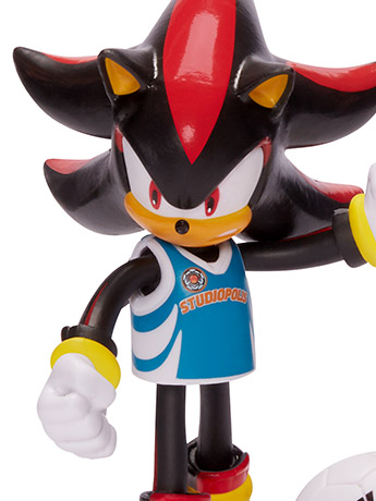 Sonic The Hedgehog 4" Basic Shadow (Soccer) Bendy Figure Gallery Image 2