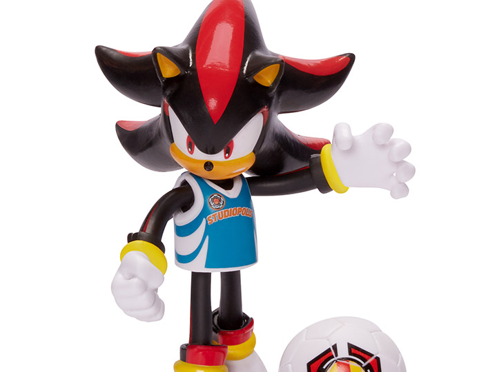 Sonic The Hedgehog 4" Basic Shadow (Soccer) Bendy Figure Gallery Image 1