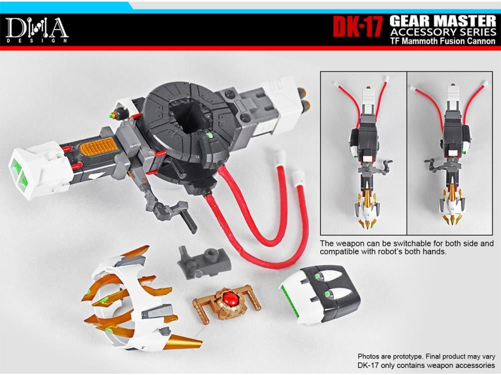 DK-17 Gear Master Accessory Series Mammoth Fusion Cannon (With Bonus) Gallery Image 3