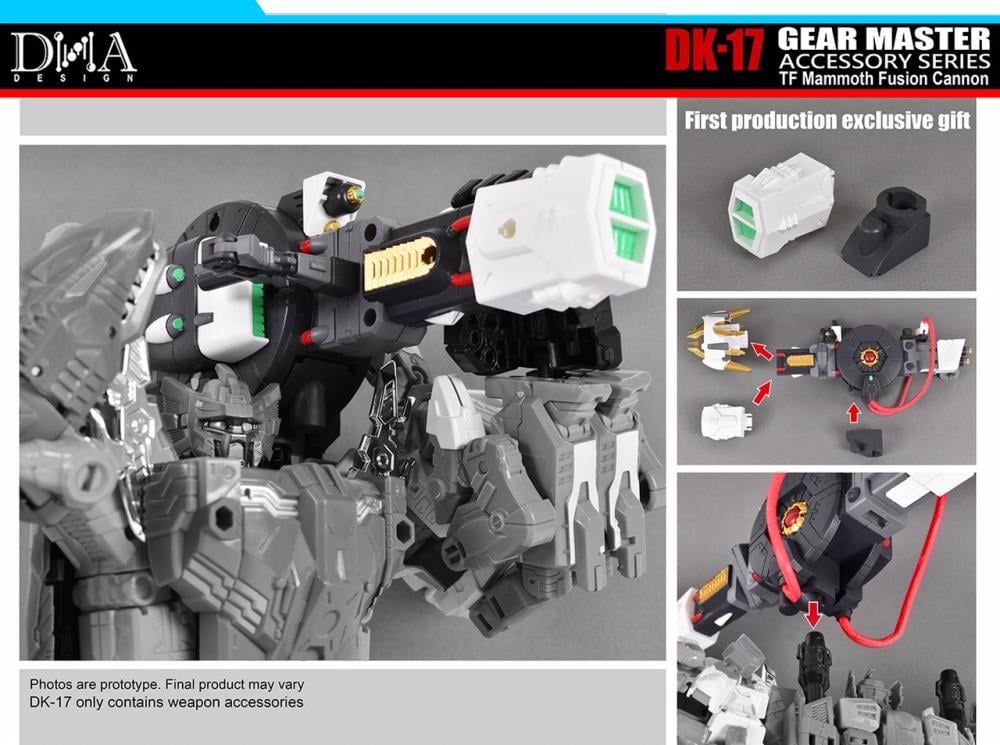 DK-17 Gear Master Accessory Series Mammoth Fusion Cannon (With Bonus) Gallery Image 8