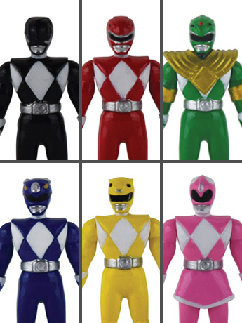 Mighty Morphin Power Rangers World’s Smallest Set of 6 Micro Action Figures Gallery Image 2