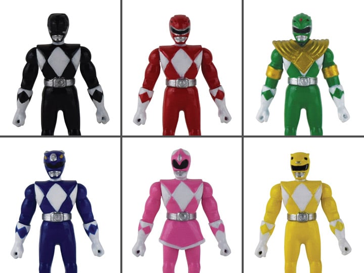 Mighty Morphin Power Rangers World’s Smallest Set of 6 Micro Action Figures Gallery Image 1