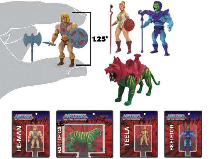 Masters of the Universe World’s Smallest Set of 4 Micro Action Figures Gallery Image 1