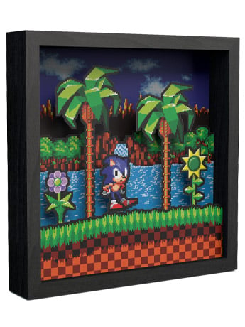 Sonic The Hedgehog Idle Pose Pixel Frame (9x9) Gallery Image 2