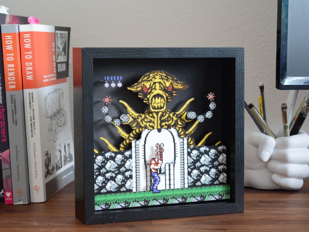 Contra Alien Boss Pixel Frame (9x9) Gallery Image 4