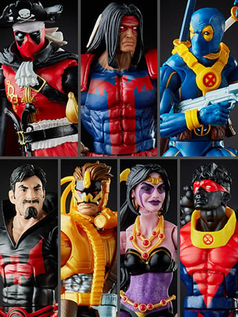 Deadpool Marvel Legends Wave 3 Set of 7 Action Figures (Strong Guy