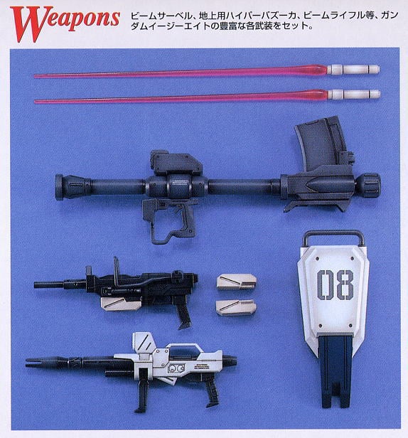 Mobile Suit Gundam: The 08th MS Team MG RX-79(G) Ez-8 Gundam Ez-8 1/100 Scale Model Kit Gallery Image 7