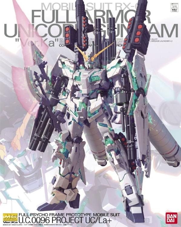 Mobile Suit Gundam Unicorn MG Full Armor Unicorn Gundam (Ver.Ka) 1/100 Scale Model Kit Gallery Image 8
