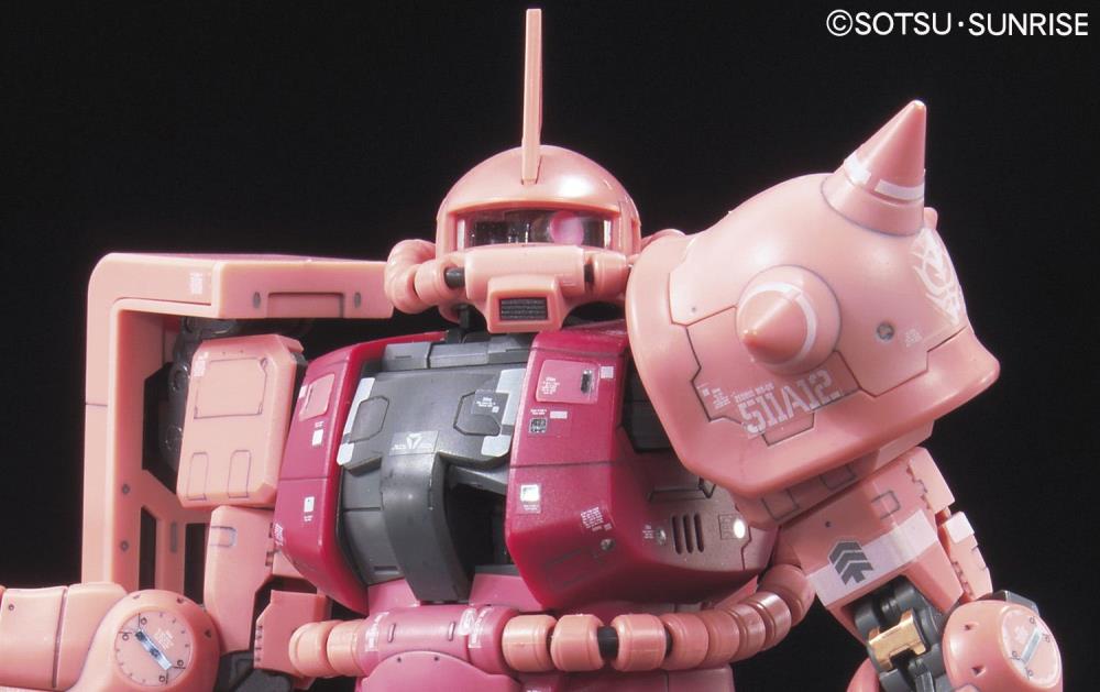 Mobile Suit Gundam RG MS-06S Char's Zaku II 1/144 Scale Model Kit Gallery Image 8
