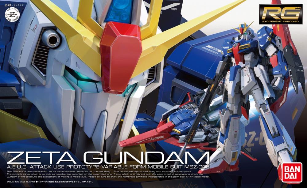 Mobile Suit Zeta Gundam RG Zeta Gundam 1/144 Scale Model Kit Gallery Image 6