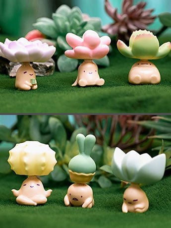 Succulent Plant Alien World Designer Series Box of 6 Figures Gallery Image 2