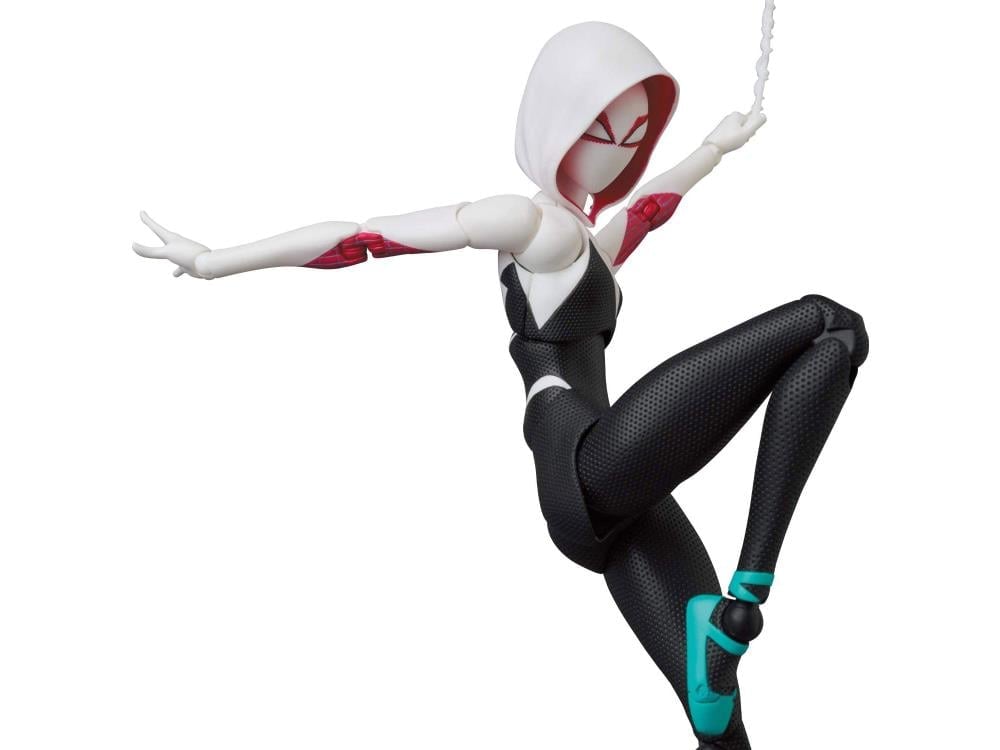 Spider-Man: Into The Spider-Verse MAFEX No.134 Spider-Gwen & Spider-Ham Action Figure Set Gallery Image 5