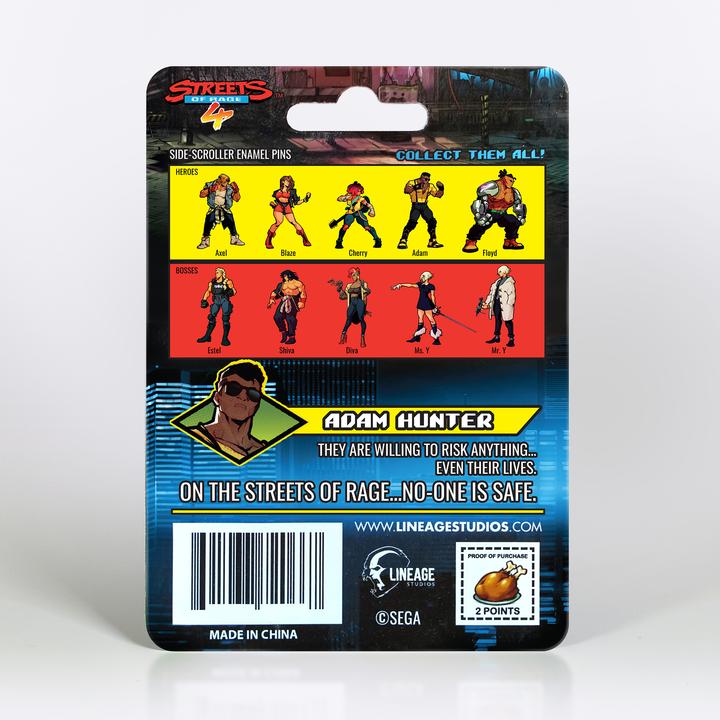Streets of Rage IV Adam Hunter Limited Edition Enamel Pin Set Gallery Image 3
