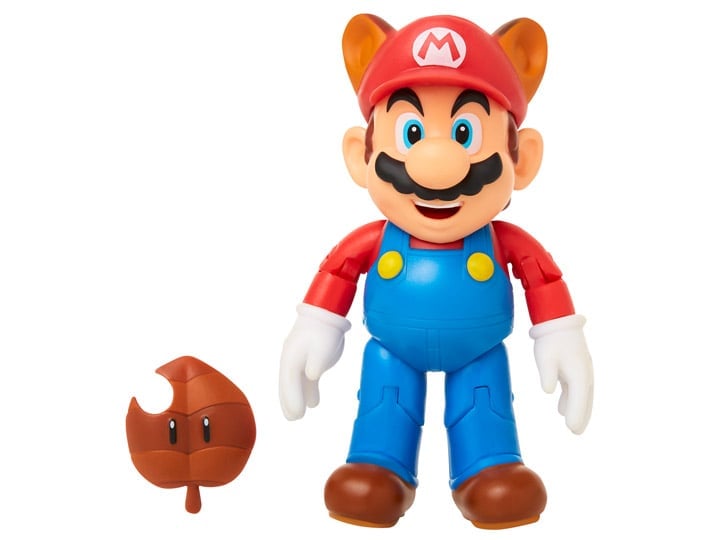 World of Nintendo Raccoon Mario with Super Leaf 4-Inch Scale Figure Gallery Image 1