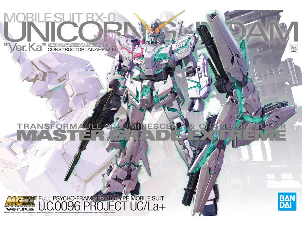 Mobile Suit Gundam Unicorn MGEX RX-0 Unicorn Gundam (Ka Ver.) 40th Anniversary 1/100 Scale Model Kit Gallery Image 14