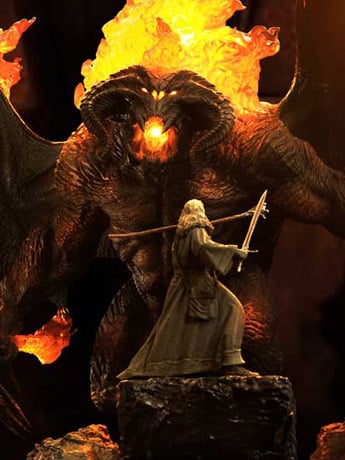 The Lord of the Rings Premium Masterline Gandalf Versus Balrog Limited Edition Statue Gallery Image 2