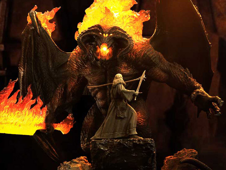 The Lord of the Rings Premium Masterline Gandalf Versus Balrog Limited Edition Statue Gallery Image 1