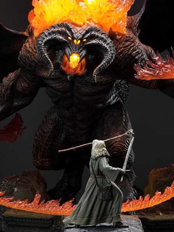The Lord of the Rings Premium Masterline Gandalf Versus Balrog Exclusive Limited Edition Statue Gallery Image 2