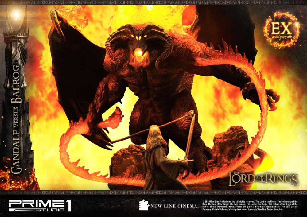 The Lord of the Rings Premium Masterline Gandalf Versus Balrog Exclusive Limited Edition Statue Gallery Image 6