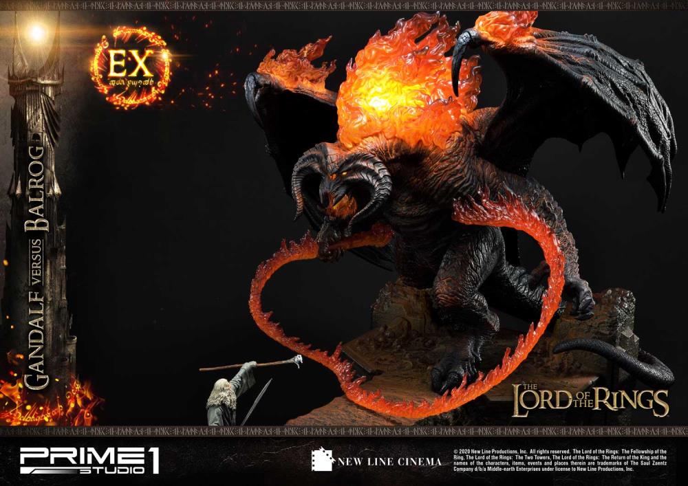 The Lord of the Rings Premium Masterline Gandalf Versus Balrog Exclusive Limited Edition Statue Gallery Image 7