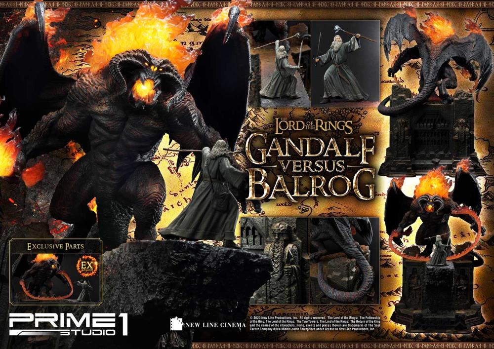 The Lord of the Rings Premium Masterline Gandalf Versus Balrog Exclusive Limited Edition Statue Gallery Image 15