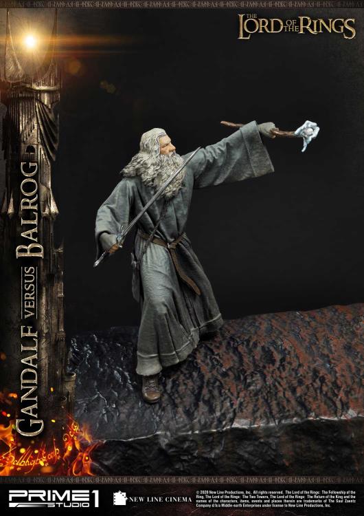 The Lord of the Rings Premium Masterline Gandalf Versus Balrog Exclusive Limited Edition Statue Gallery Image 8