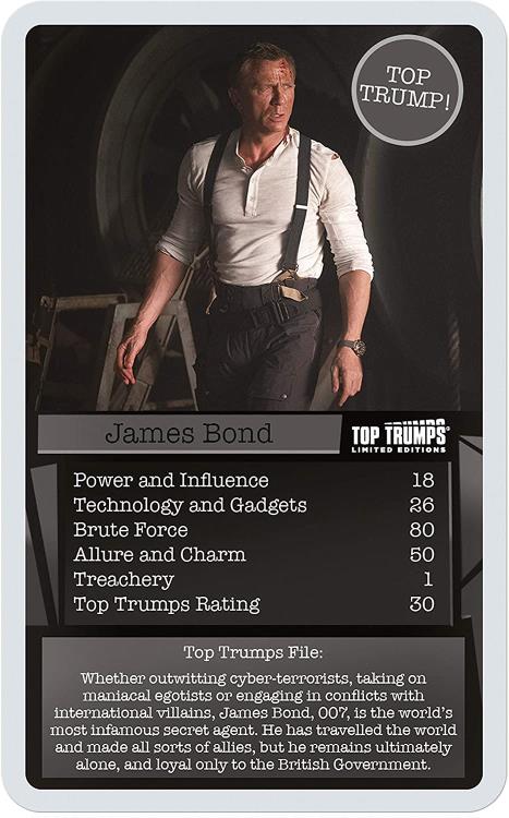 James Bond Top Trumps 007 The Best of Bond Card Game Gallery Image 6