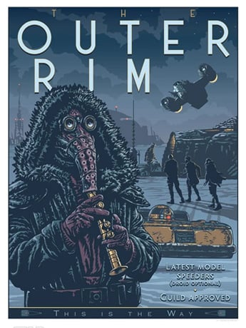 Star Wars The Outer Rim Limited Edition SDCC 2020 Exclusive Giclee Gallery Image 2