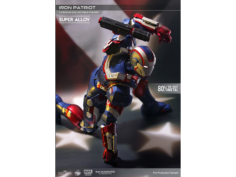 Iron Man 3 Super Alloy Iron Patriot 1/4 Scale Collectible Figure Gallery Image 7
