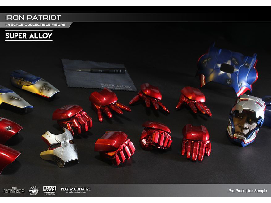 Iron Man 3 Super Alloy Iron Patriot 1/4 Scale Collectible Figure Gallery Image 6