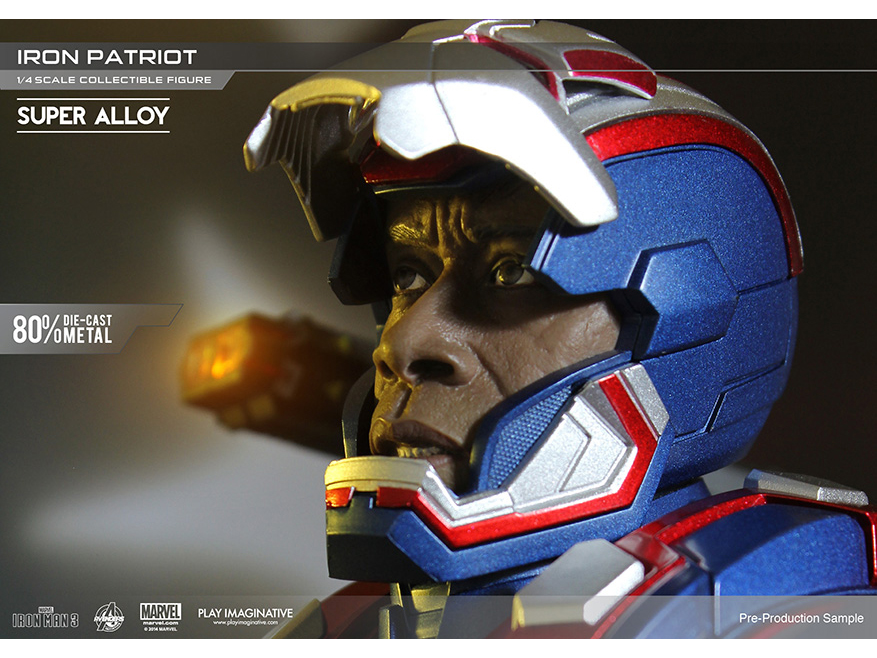 Iron Man 3 Super Alloy Iron Patriot 1/4 Scale Collectible Figure Gallery Image 5