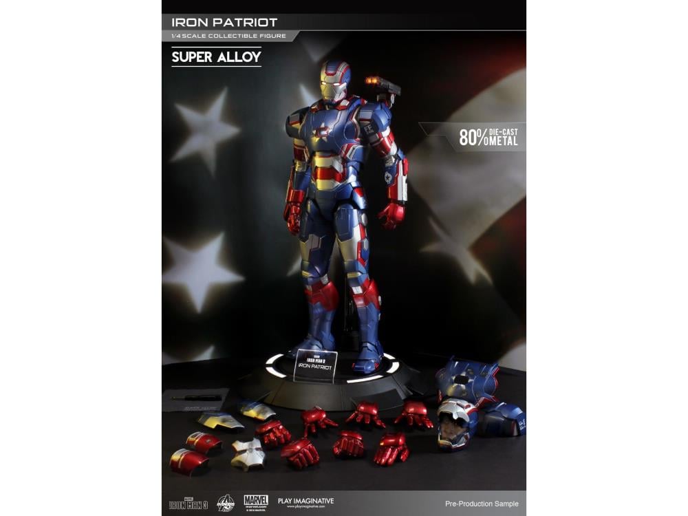 Iron Man 3 Super Alloy Iron Patriot 1/4 Scale Collectible Figure Gallery Image 8
