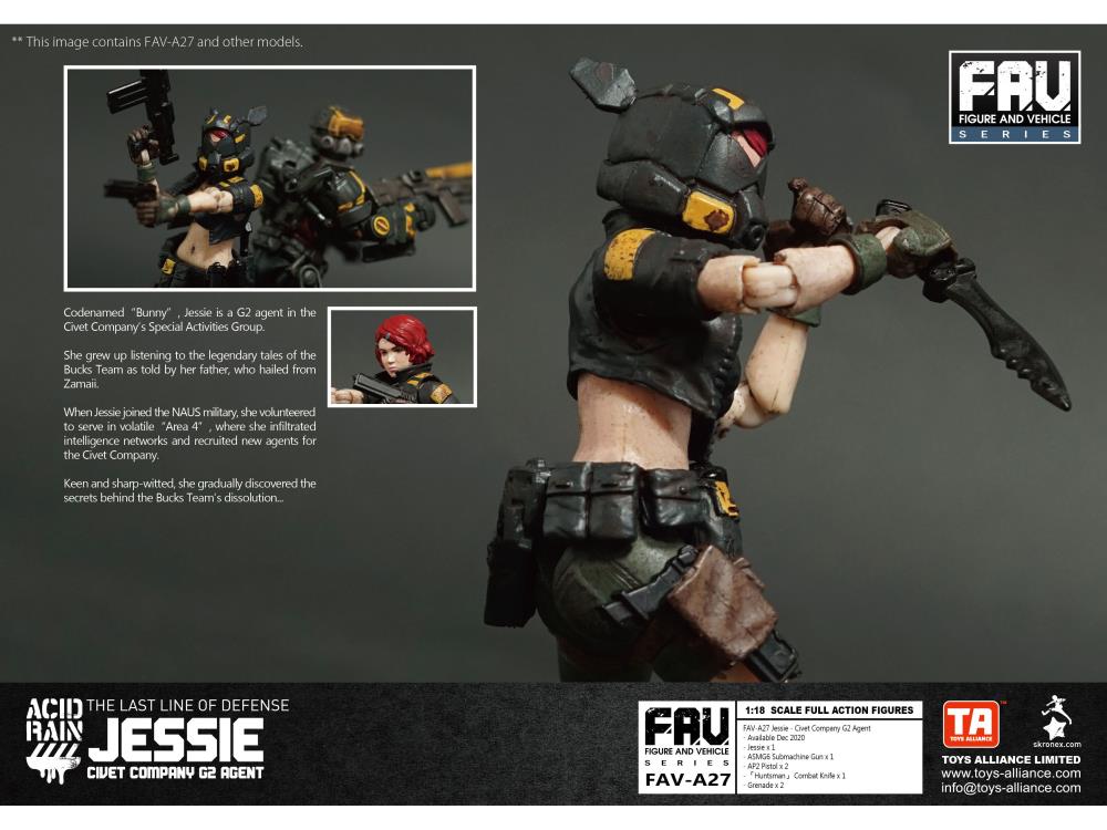 Acid Rain FAV-A27 Civet Company G2 Agent Jessie Action Figure Gallery Image 4